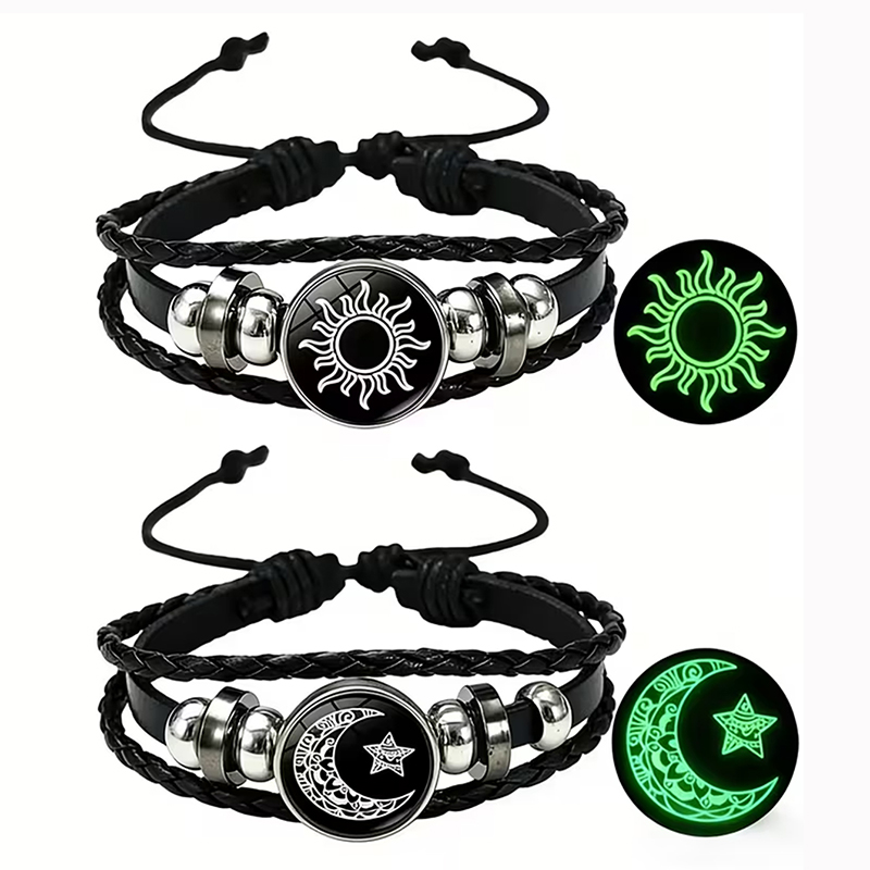 Snap Fastener Set - 2Pcs Gelang Pasangan Glow in the