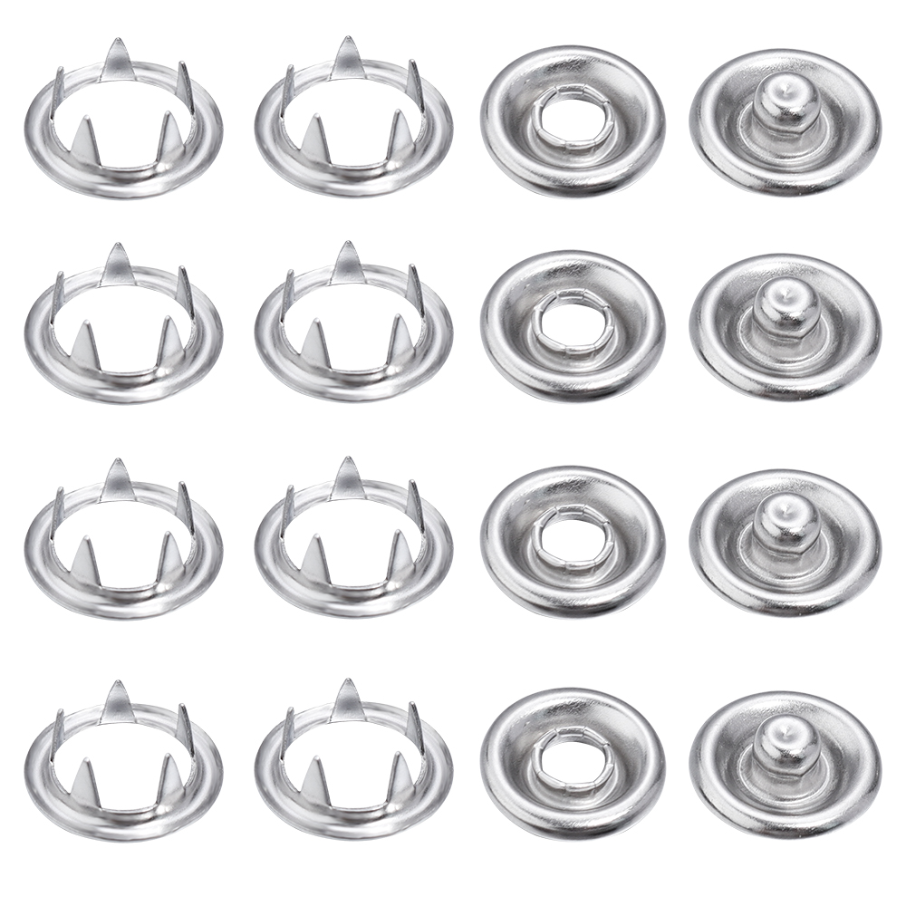 Snap Fastener Set - SAUVOO 50set kancing jepret besi 9.5/11mm