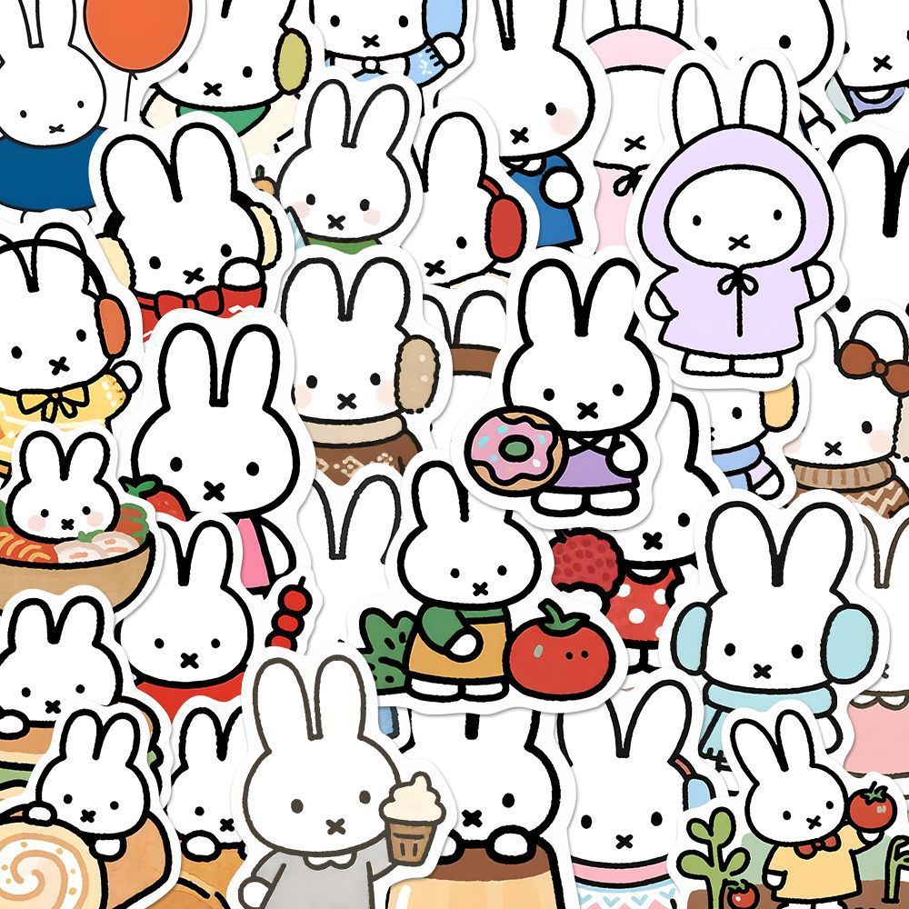 Cosplay Floating Prop - 80 Buah Stiker Lucu Miffy Kawaii