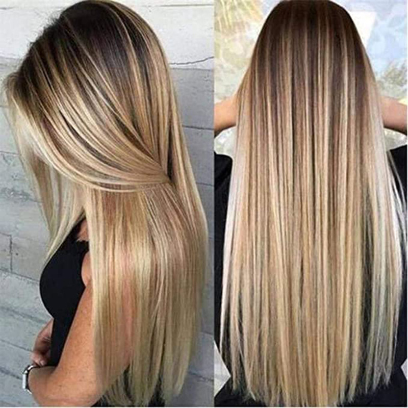 Wig Fiber Net - Wig rambut lurus panjang wanita dengan