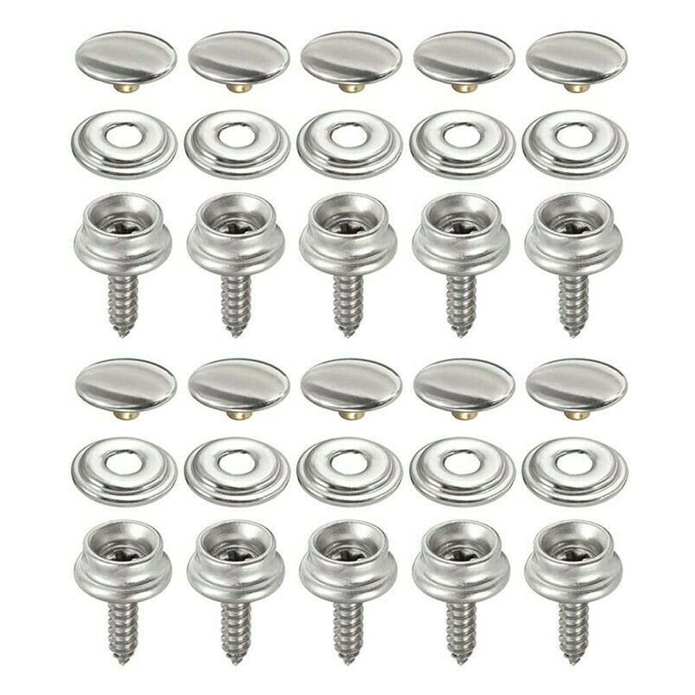 Snap Fastener Set - 30 Buah Snap Fastener Kanvas Tahan