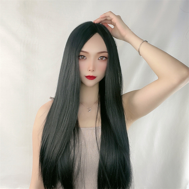 Wig Fiber Net - Wig rambut lurus panjang wanita dengan