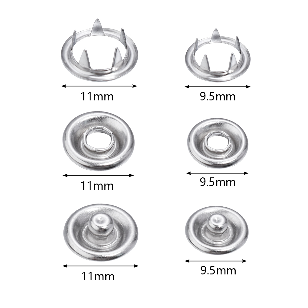 50 set 7.5/9.5/11mm Kancing Te - Snap Fastener Set ulasan dan harga