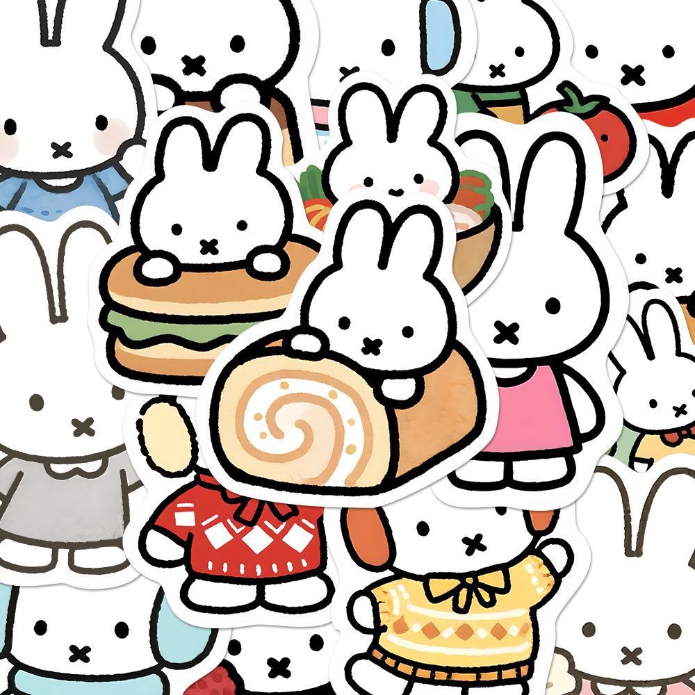 80 Buah Stiker Lucu Miffy Kawa - Cosplay Floating Prop ulasan dan harga