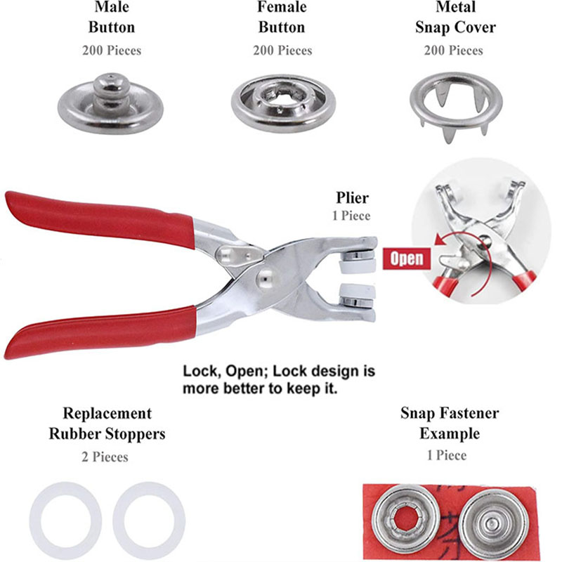 50/100 Prong logam kancing jep - Snap Fastener Set ulasan dan harga
