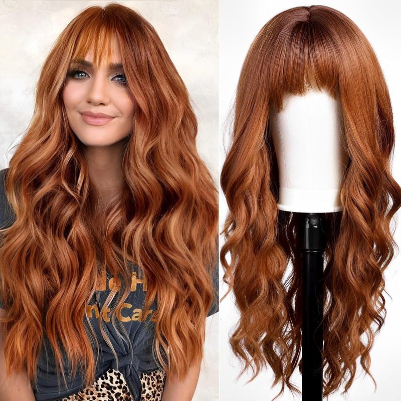 Wig rambut lurus panjang denga - Wig Fiber Net ulasan dan harga