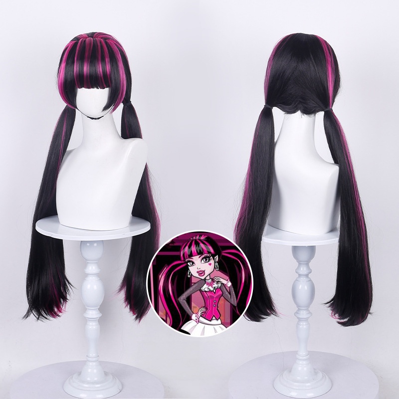 Wig Cosplay Anime Draculaura,  - Wig Fiber Net ulasan dan harga